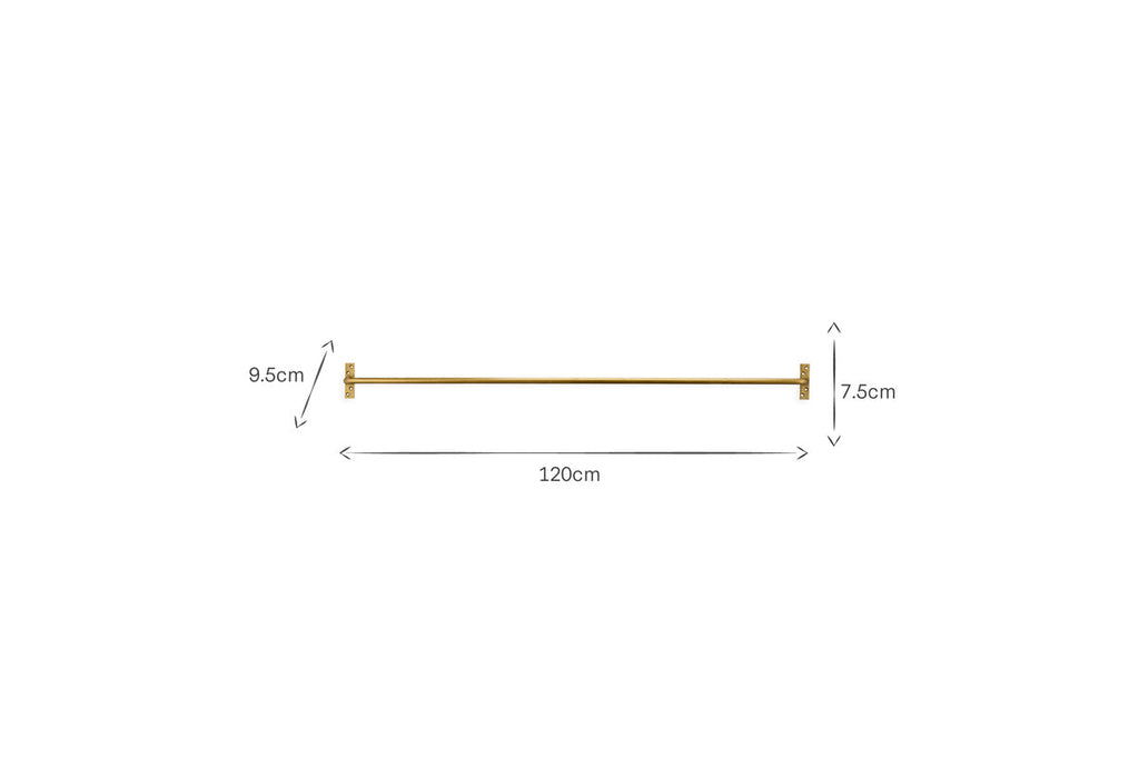 Laila Iron Hanging Rail - Brass