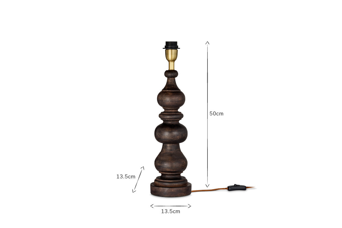 Manua Wood Table Lamp Base - Large