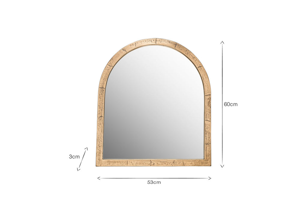 Murwara Wall Mirror - Antique Brass
