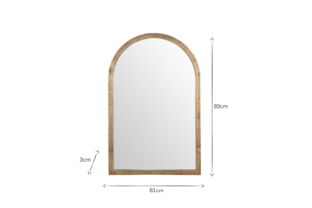Murwara Wall Mirror - Antique Brass