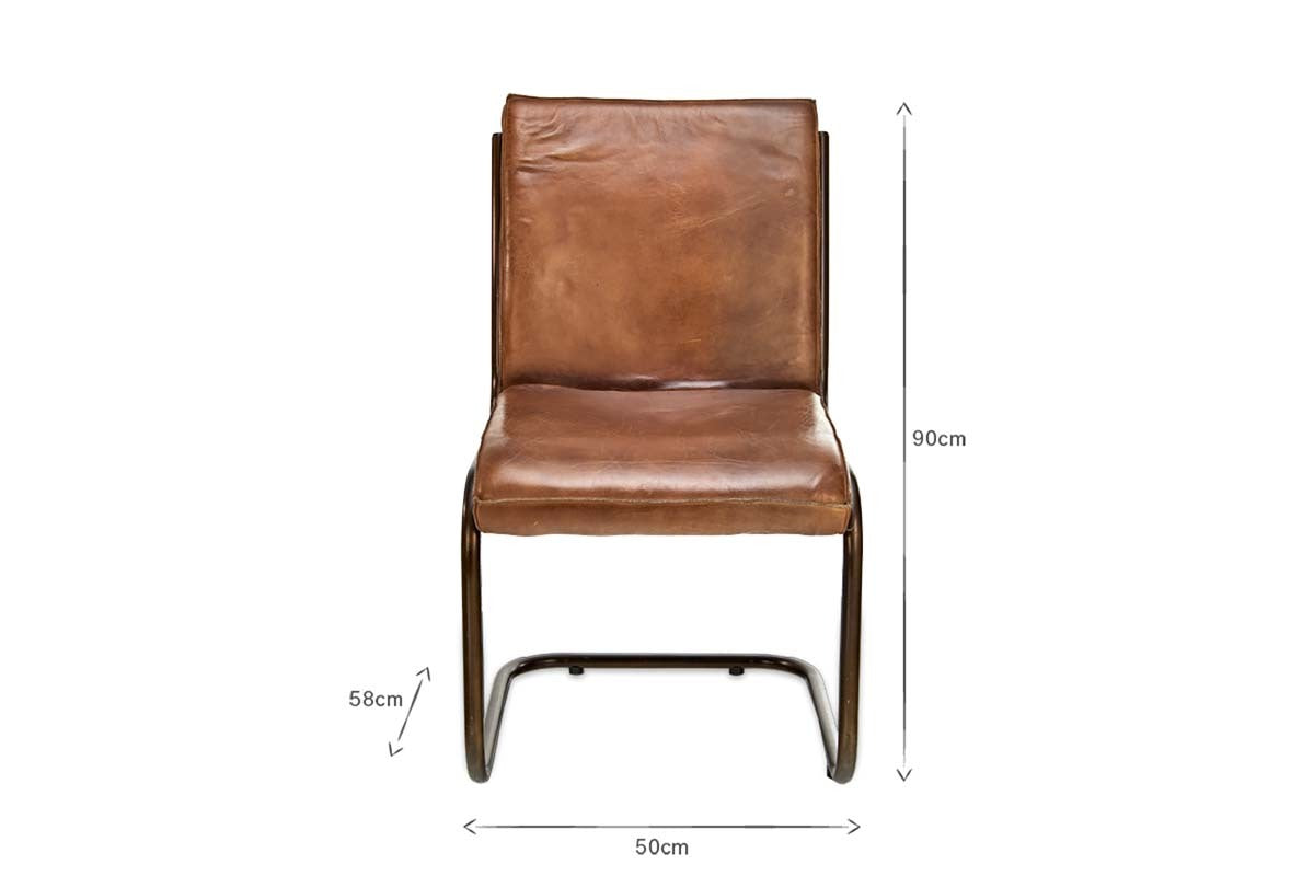Narwana Leather Desk Chair - Aged Tan