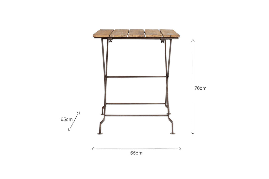 Rishikesh Reclaimed Wood & Iron Folding Table