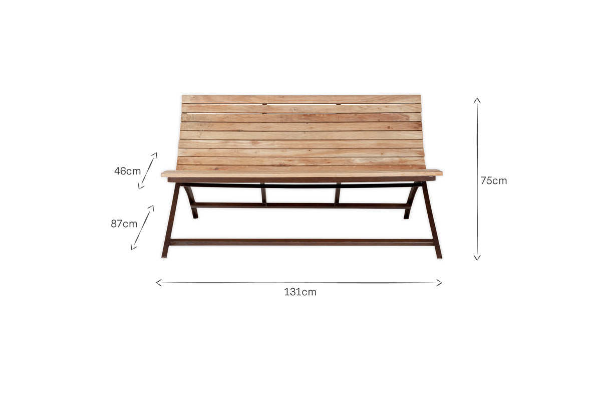 Yatin Outdoor Bench - Natural