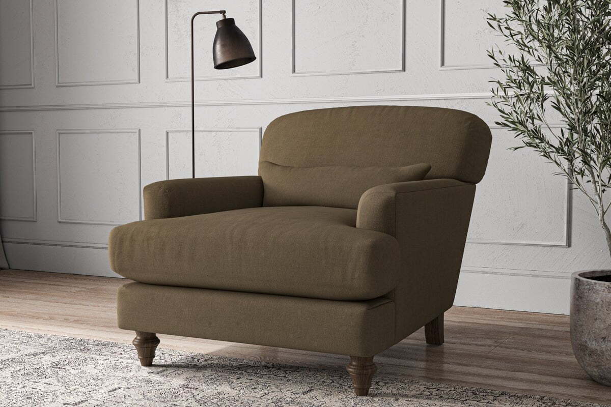 Deni Armchair - Brera Linen Chestnut