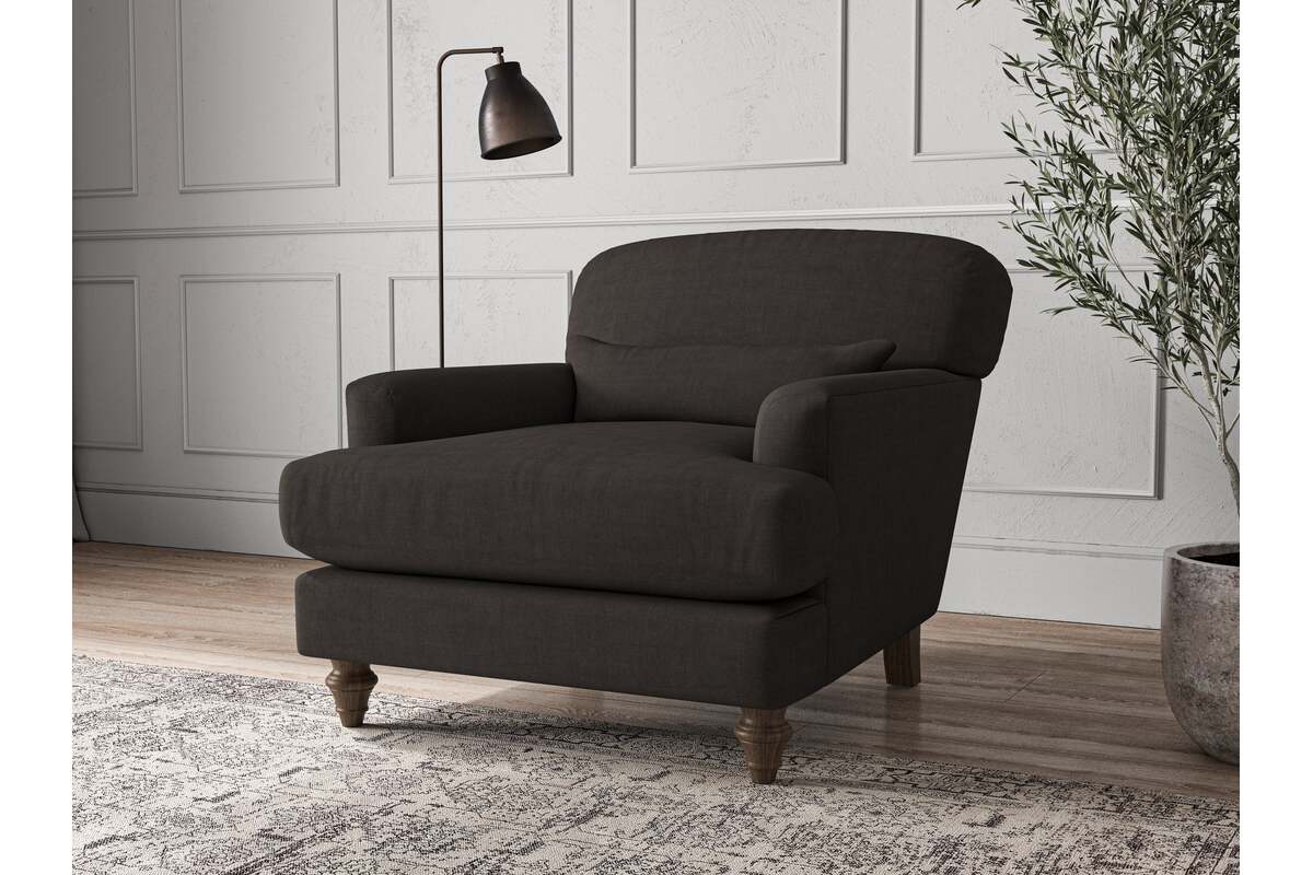 Deni Armchair - Brera Linen Espresso