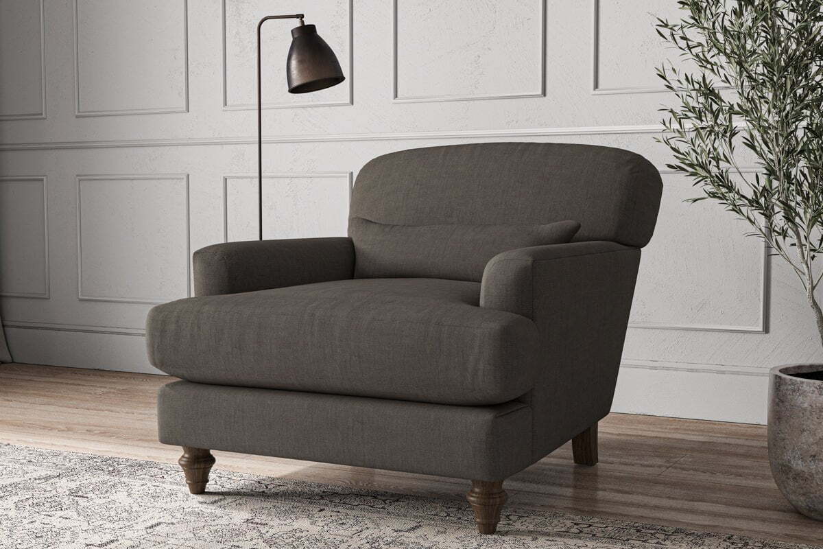Deni Armchair - Brera Linen Granite