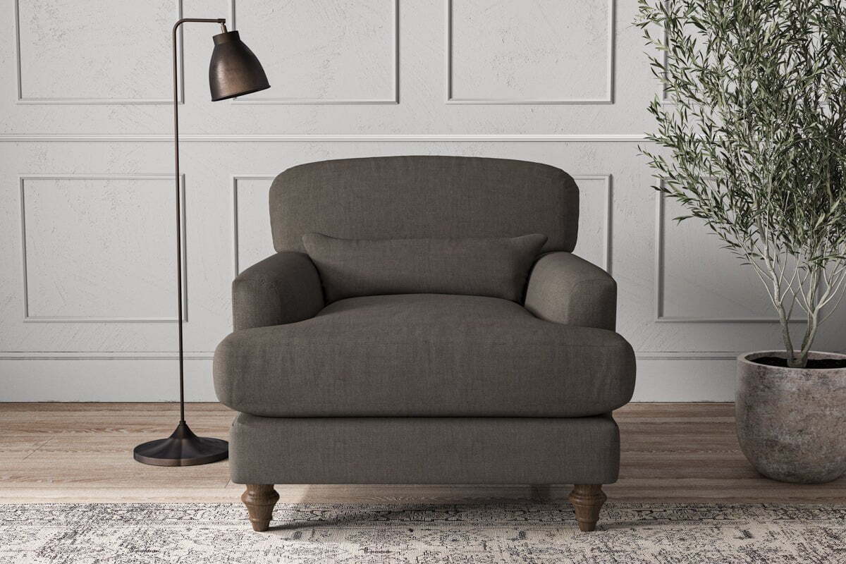 Deni Armchair - Brera Linen Granite