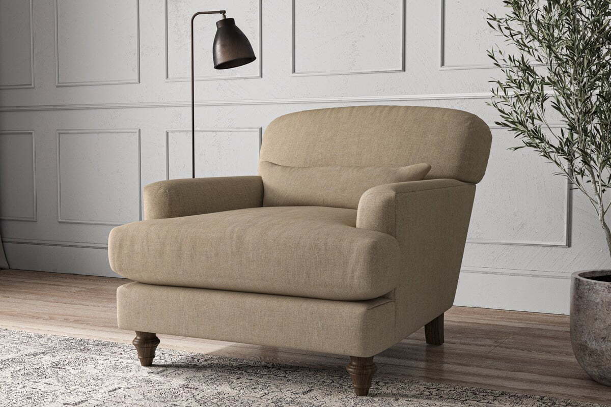 Deni Armchair - Brera Linen Pebble