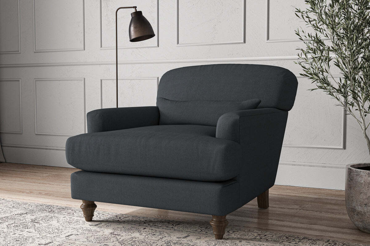Deni Armchair - Recycled Cotton Thunder