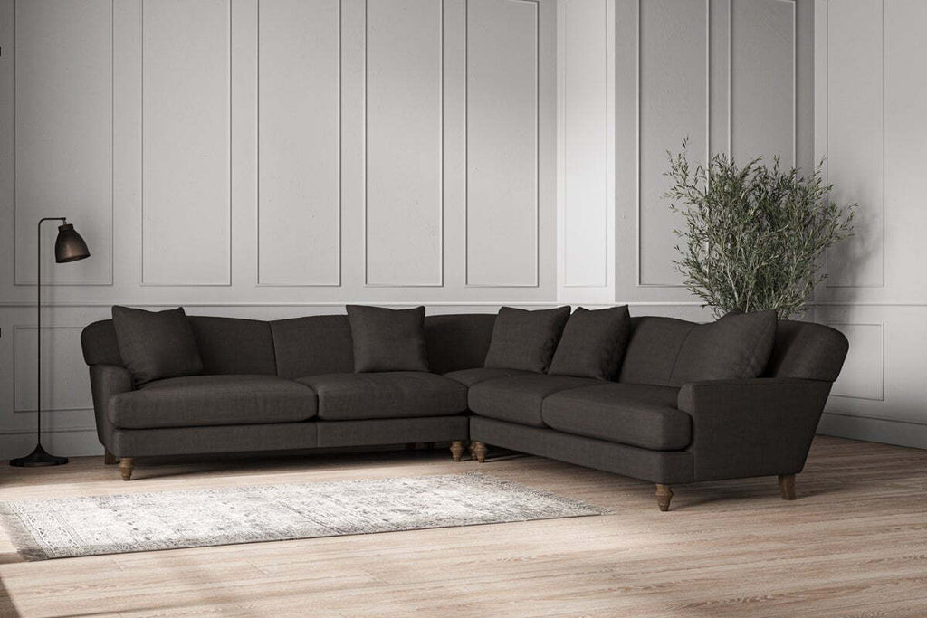 Deni Grand Corner Sofa - Brera Linen Espresso