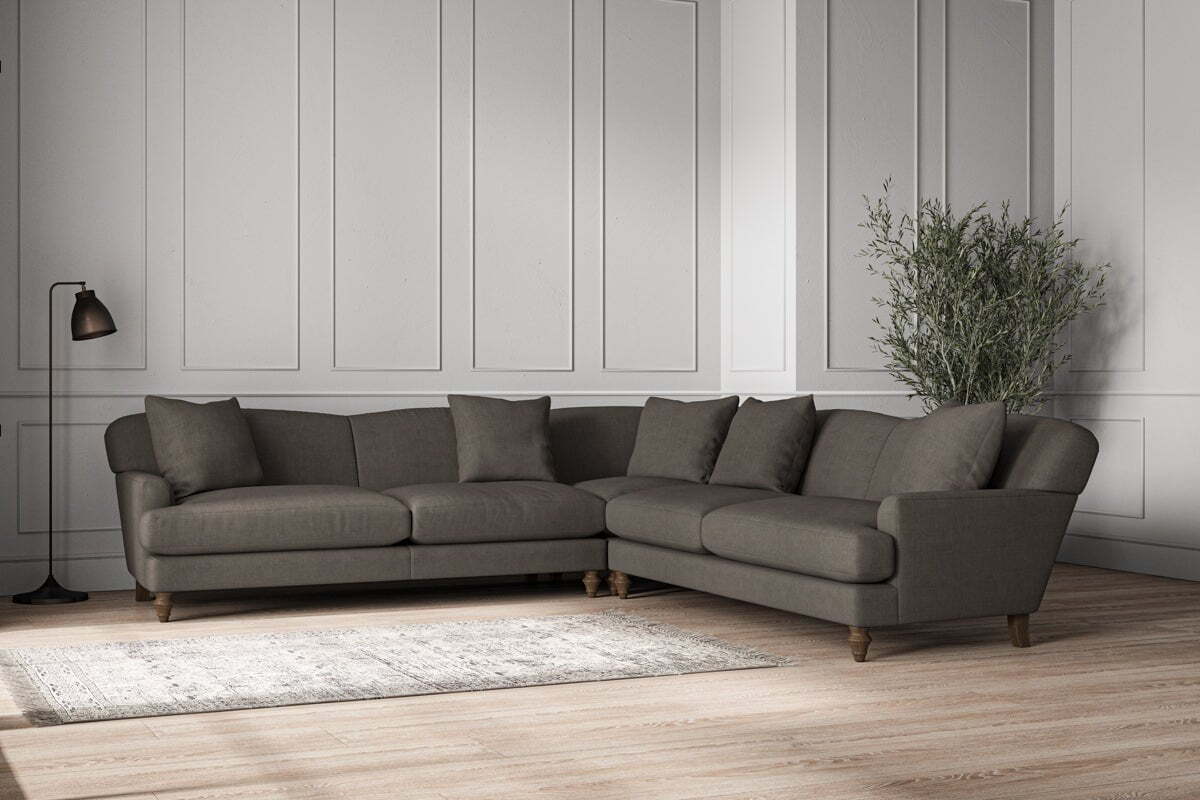 Deni Grand Corner Sofa - Brera Linen Granite