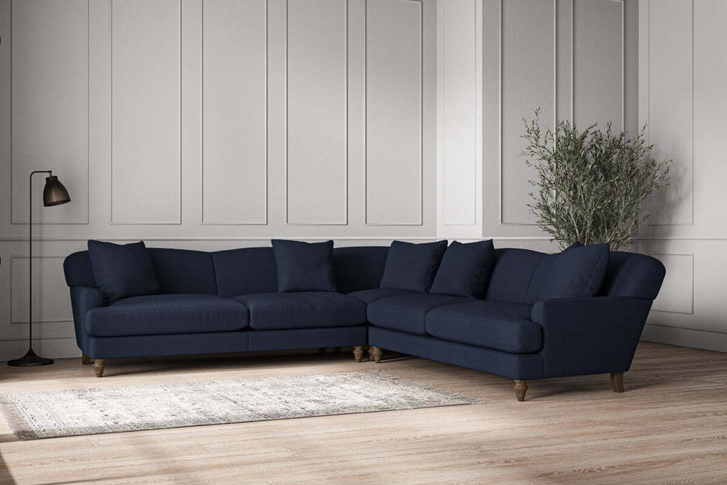 Deni Grand Corner Sofa - Brera Linen Indigo