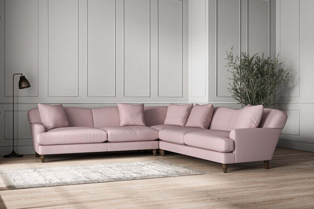Deni Grand Corner Sofa - Recycled Cotton Lavender
