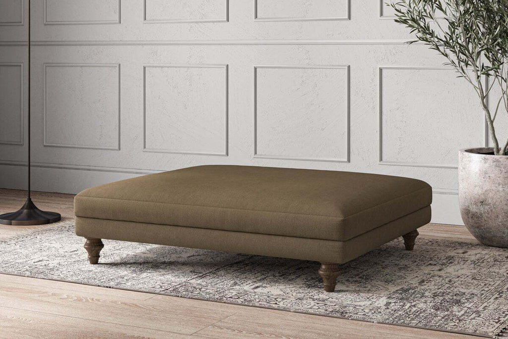 Deni Grand Footstool - Brera Linen Chestnut