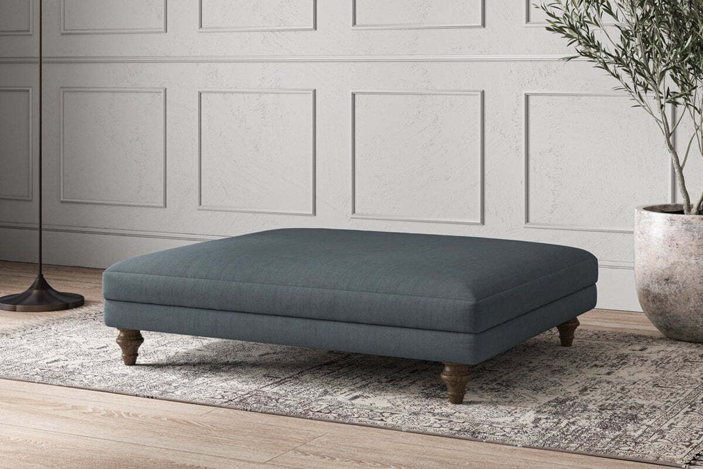Deni Grand Footstool - Brera Linen Dusk