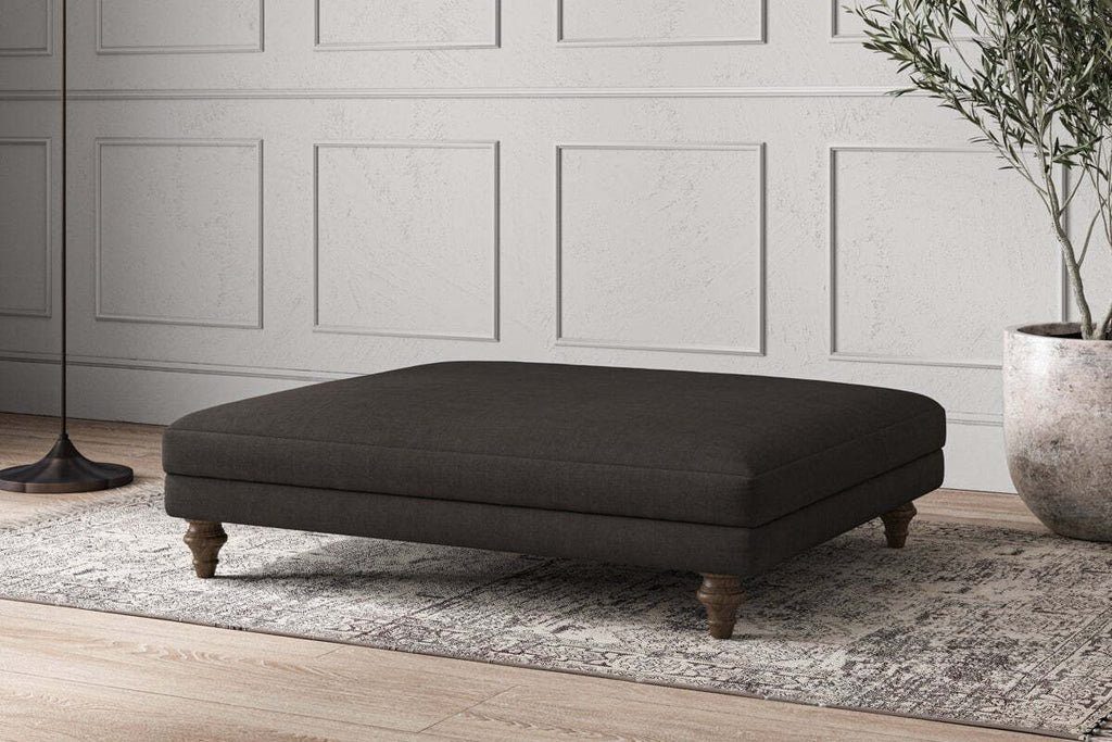 Deni Grand Footstool - Brera Linen Espresso