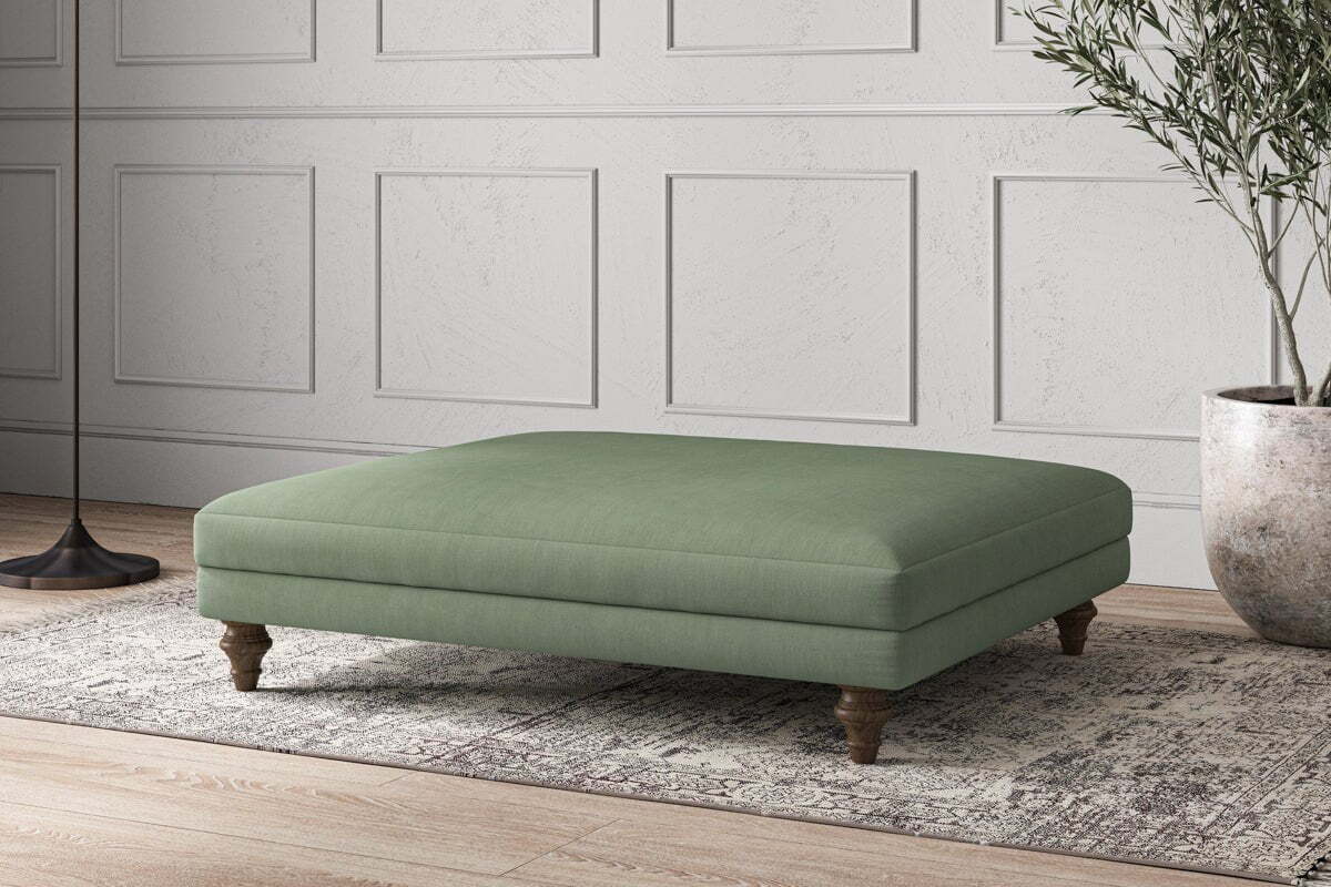 Deni Grand Footstool - Brera Linen Jade