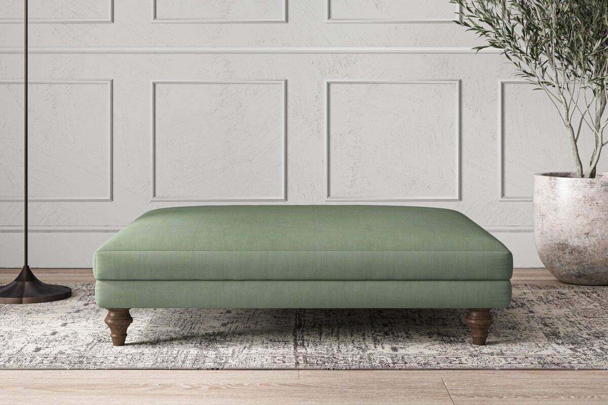 Deni Grand Footstool - Brera Linen Jade