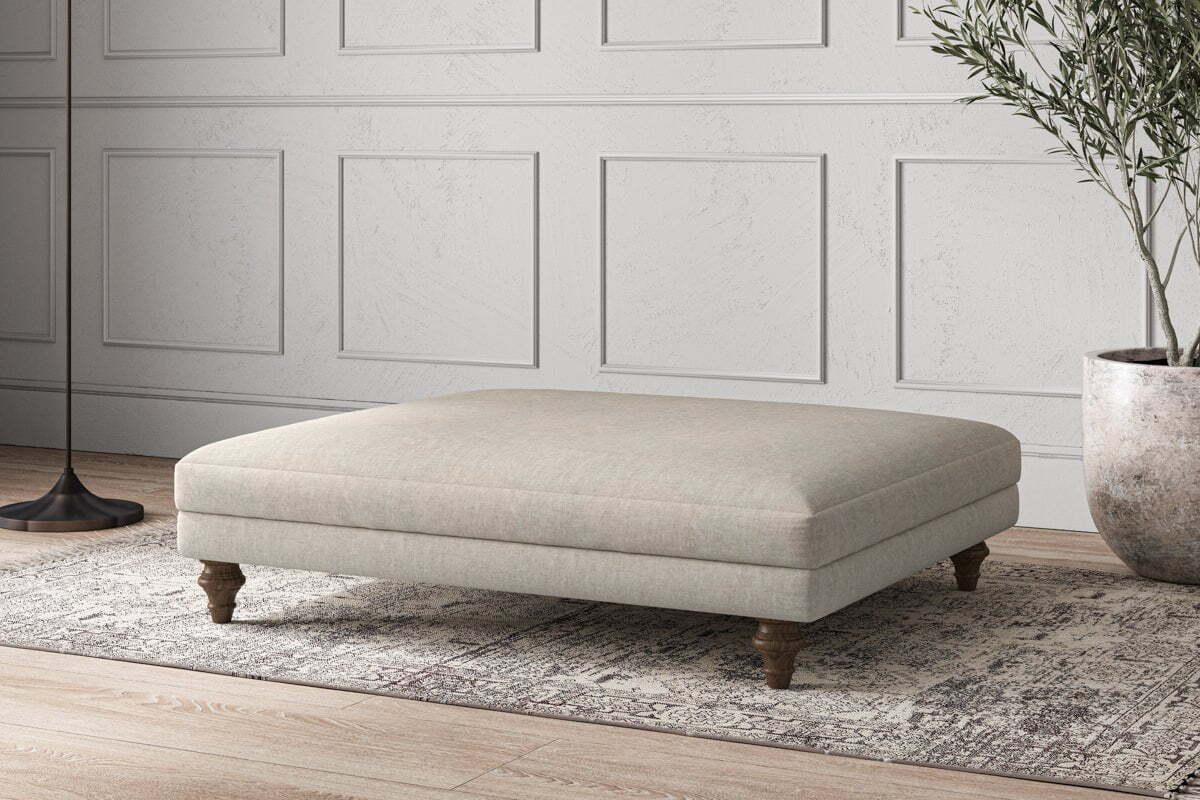 Deni Grand Footstool - Brera Linen Natural