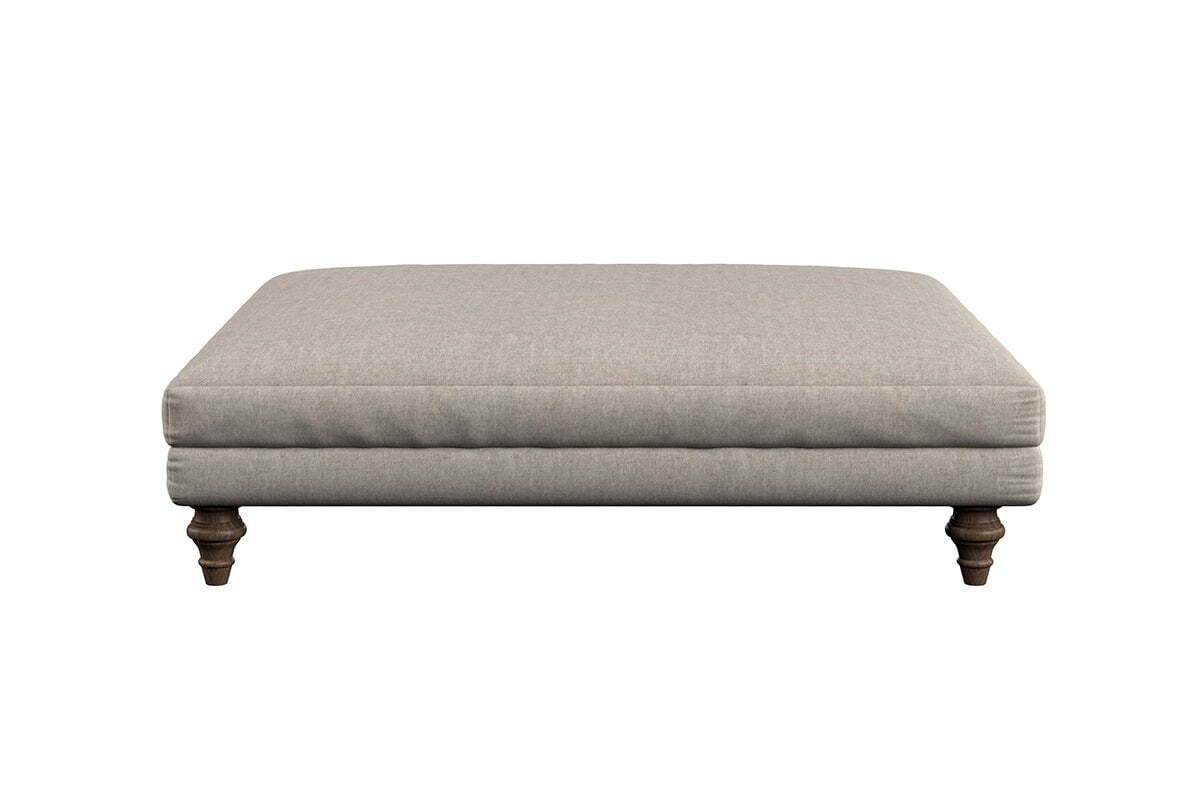 Deni Grand Footstool - Brera Linen Pebble