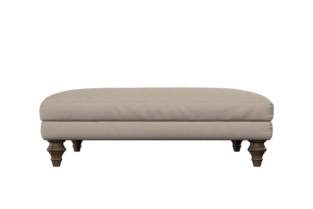Deni Grand Footstool - Recycled Cotton Flax