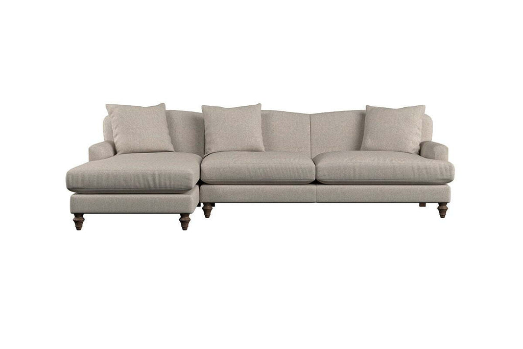 Deni Grand Left Hand Chaise Sofa - Brera Linen Jade