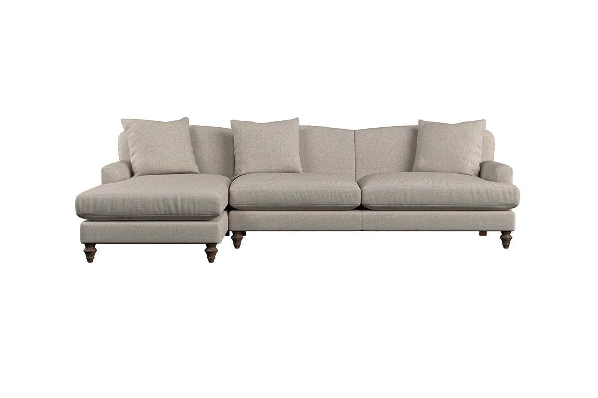 Deni Grand Left Hand Chaise Sofa - Brera Linen Jade