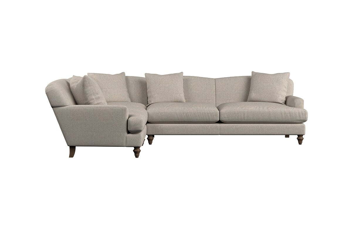 Deni Grand Left Hand Corner Sofa - Brera Linen Espresso
