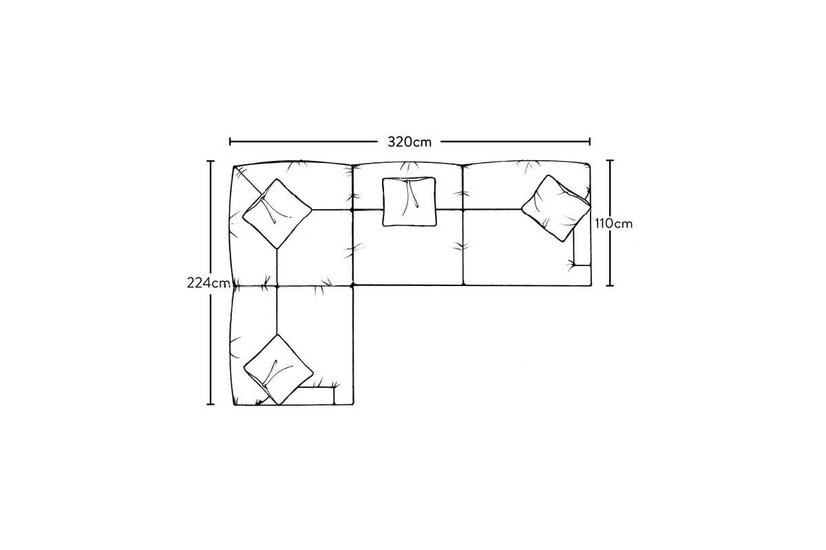 Deni Grand Left Hand Corner Sofa - Brera Linen Espresso