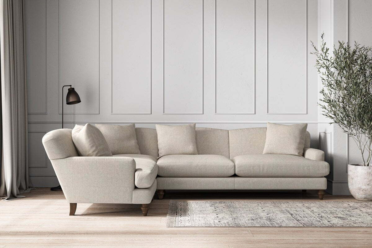 Deni Grand Left Hand Corner Sofa - Brera Linen Natural