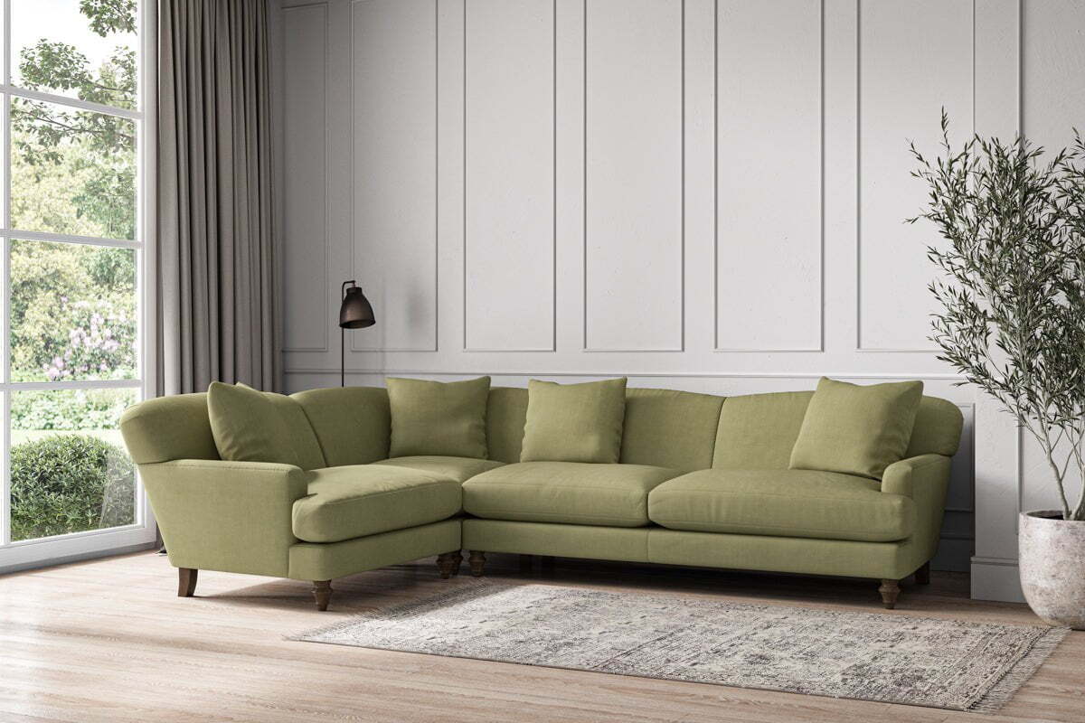 Deni Grand Left Hand Corner Sofa - Brera Linen Sage