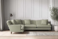 Deni Grand Left Hand Corner Sofa - Recycled Cotton Seaspray