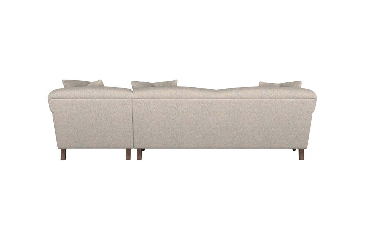 Deni Grand Right Hand Chaise Sofa - Brera Linen Chestnut