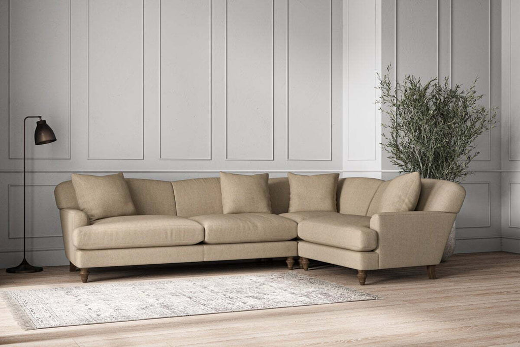 Deni Grand Right Hand Corner Sofa - Brera Linen Pebble