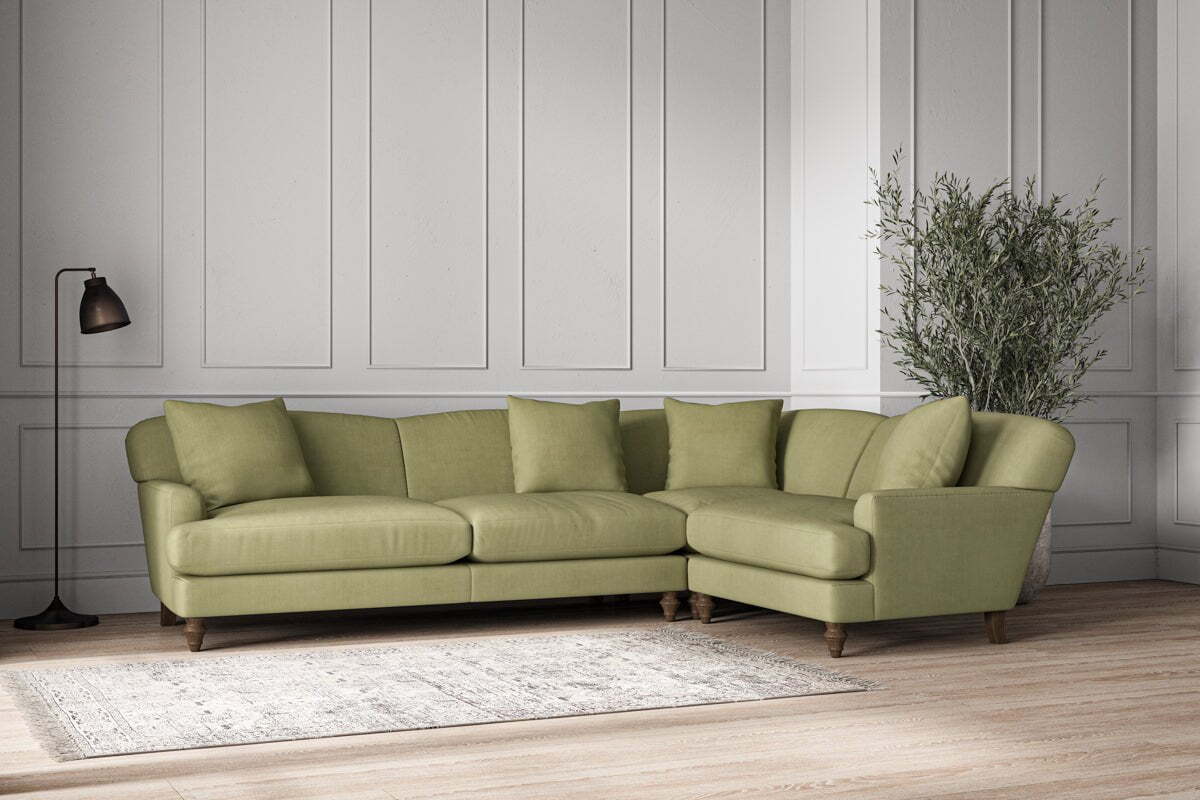 Deni Grand Right Hand Corner Sofa - Brera Linen Sage