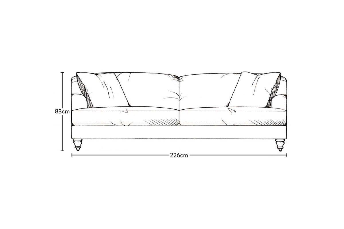 Deni Grand Sofa - Brera Linen Charcoal