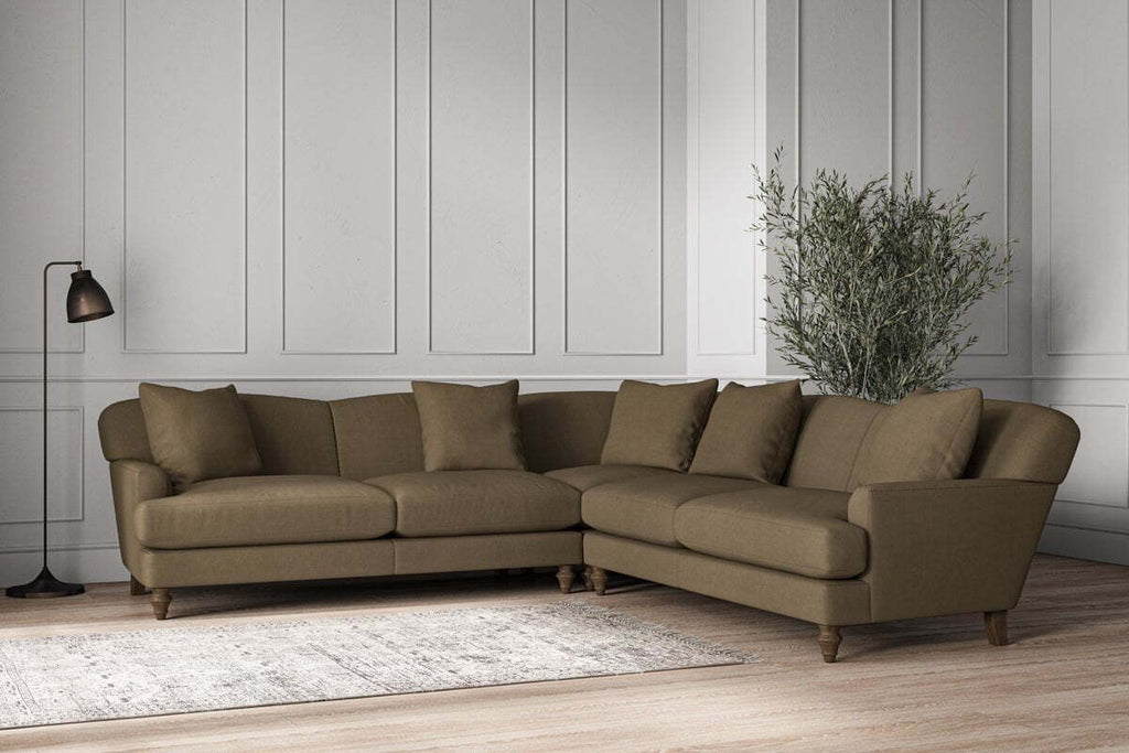 Deni Large Corner Sofa - Brera Linen Chestnut