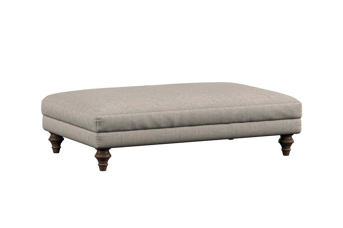 Deni Large Footstool - Brera Linen Granite