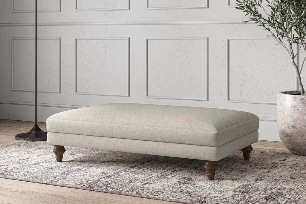 Deni Large Footstool - Brera Linen Natural