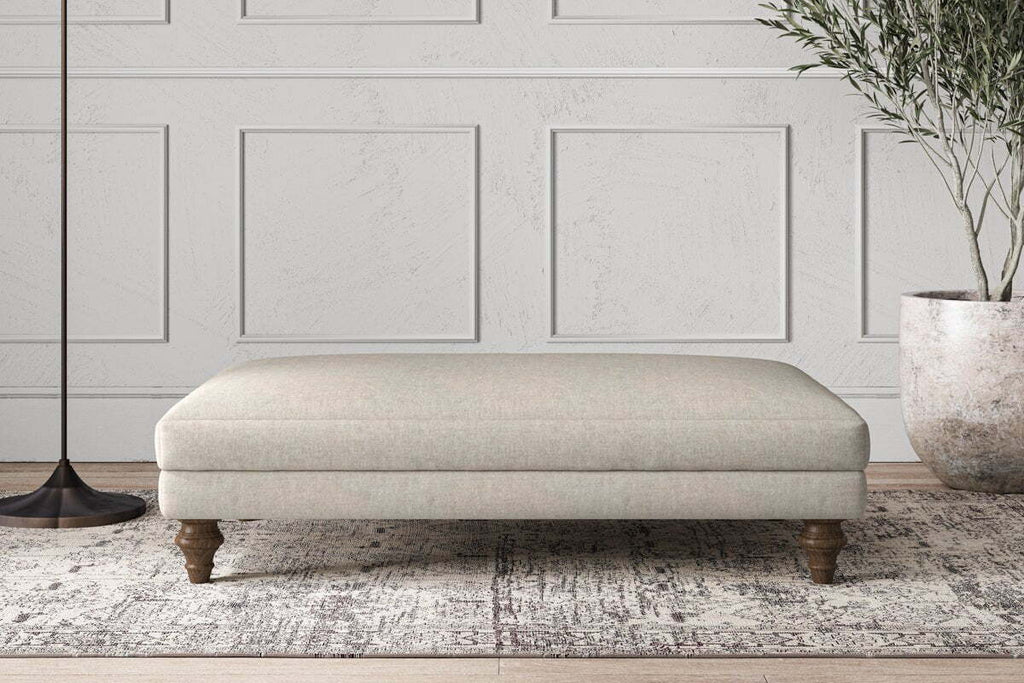Deni Large Footstool - Brera Linen Natural