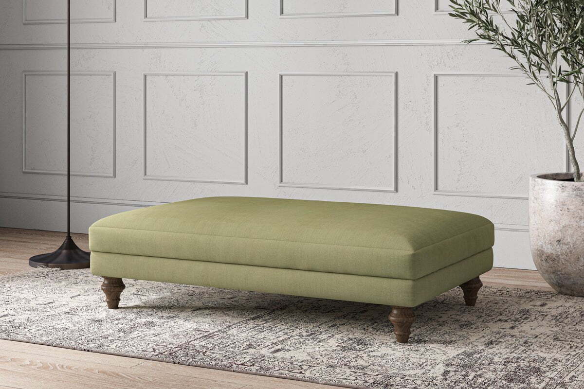 Deni Large Footstool - Brera Linen Sage