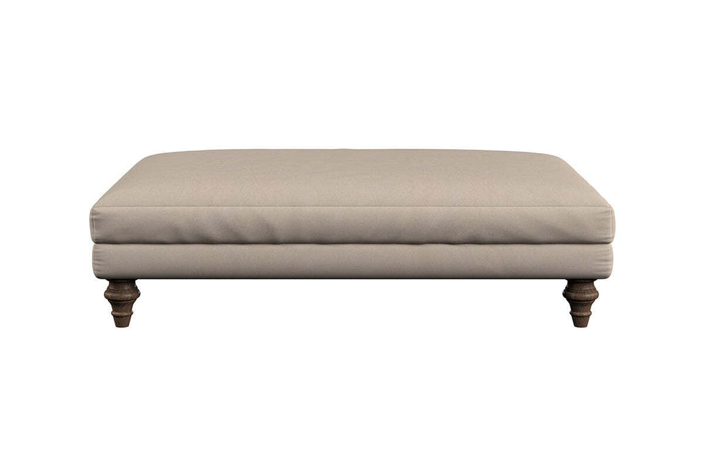 Deni Large Footstool - Recycled Cotton Airforce