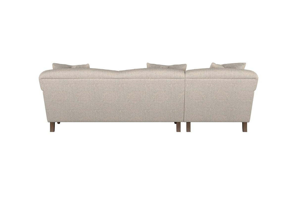 Deni Large Left Hand Chaise Sofa - Brera Linen Charcoal