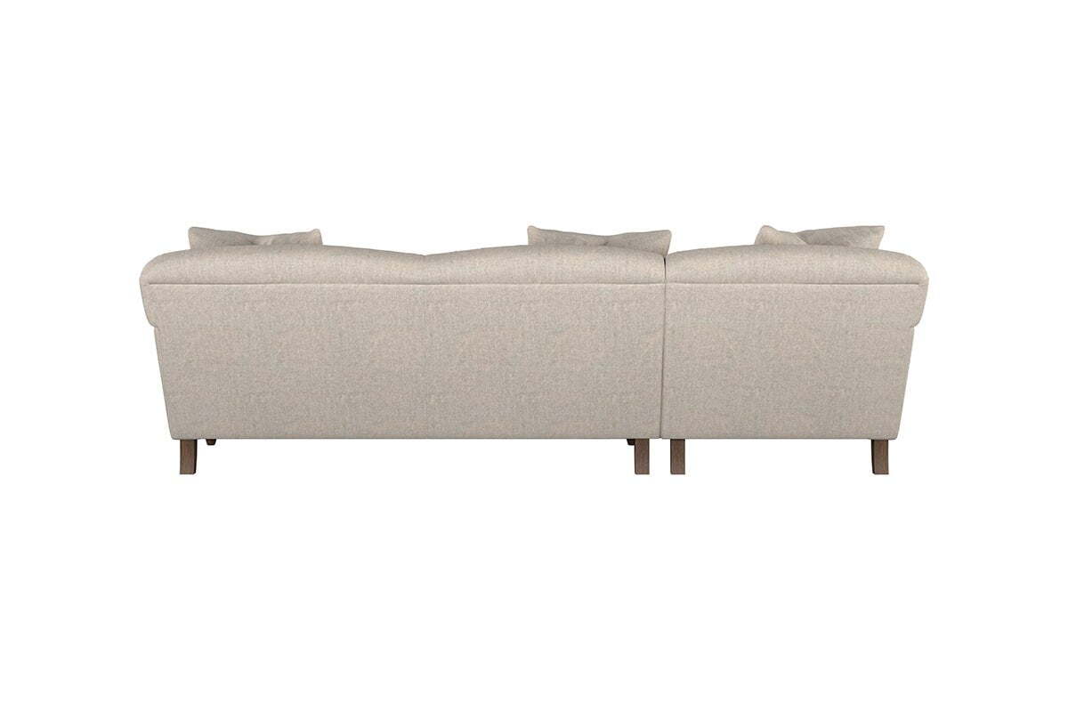 Deni Large Left Hand Chaise Sofa - Brera Linen Chestnut