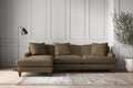 Deni Large Left Hand Chaise Sofa - Brera Linen Chestnut