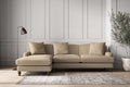 Deni Large Left Hand Chaise Sofa - Brera Linen Pebble