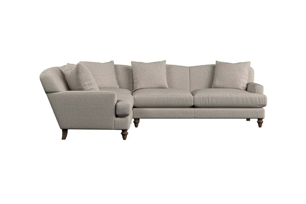 Deni Large Left Hand Corner Sofa - Brera Linen Espresso