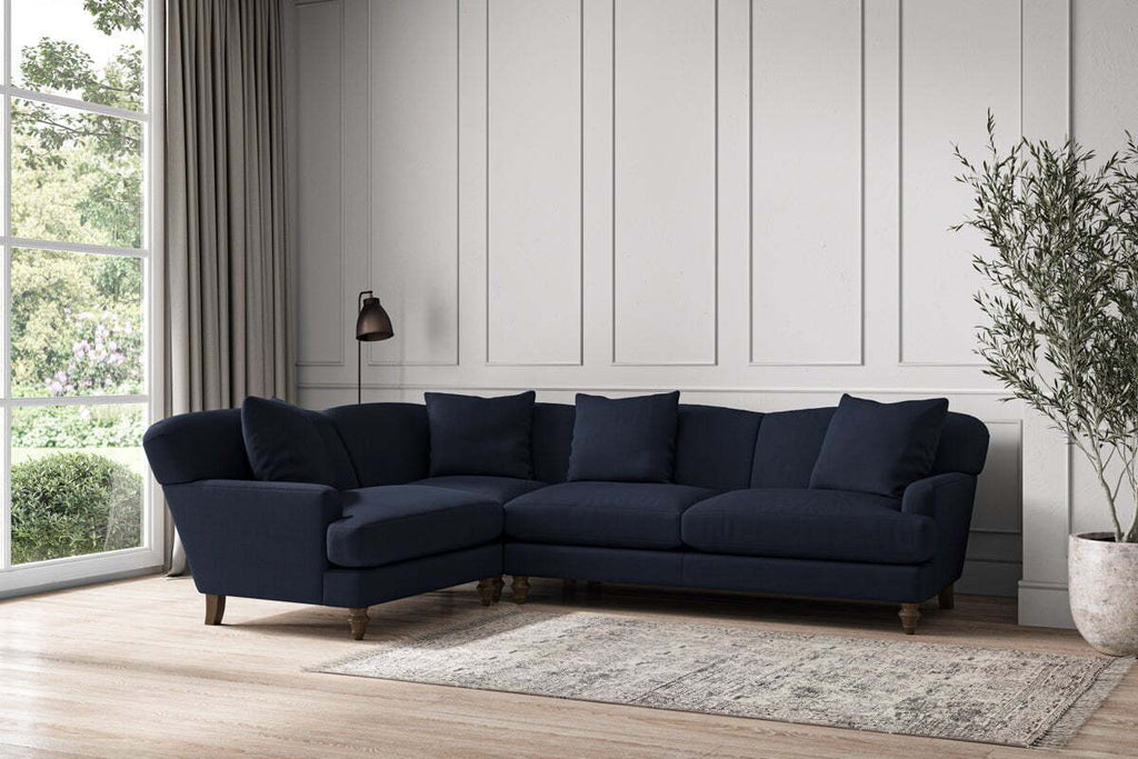 Deni Large Left Hand Corner Sofa - Brera Linen Indigo
