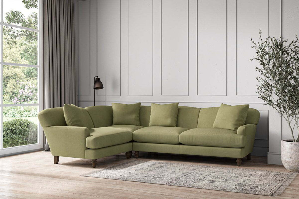 Deni Large Left Hand Corner Sofa - Brera Linen Sage