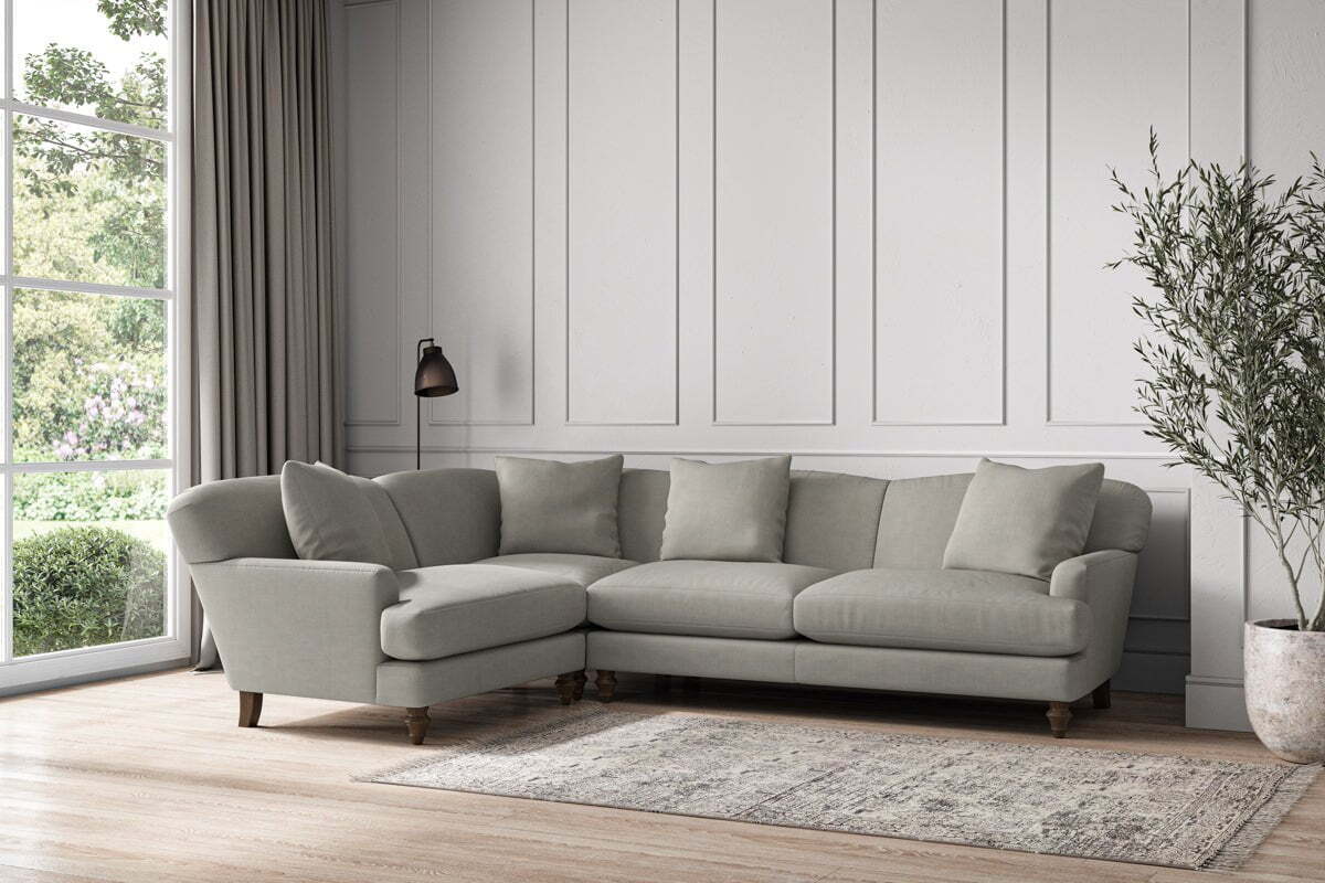 Deni Large Left Hand Corner Sofa - Brera Linen Smoke